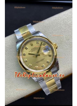 Rolex Datejust 126203 36MM Reloj Réplica Suizo a Espejo 1:1 en Acero 904L Dial Dorado