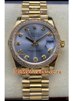 Rolex Datejust 31MM Reloj Suizo en Acero 904L Oro Amarillo Réplica Espejo  1:1