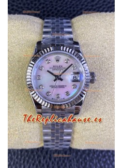 Rolex Datejust 28MM Reloj Suizo en 904L Dial Perla - Réplica Espejo 1:1