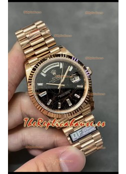 Rolex Day Date Presidencial Reloj Oro Rosado 18K 40MM - Dial Eisenkiesel Calidad Espejo 1:1