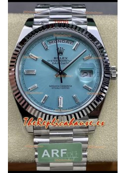 Rolex Day Date 904L Acero Inoxidable Reloj Dial Azul Tiffany 40MM - Calidad Espejo 1:1