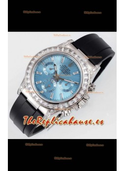 Rolex Daytona Super Clone Dial Azul Ice Acero Inoxidable Espejo 1:1 Movimiento Cal.4131 Reloj Réplica