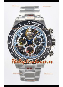 Rolex Daytona Super Clone Artisans De Geneve Acero Inoxidable Reloj Bisel Carbono Negro