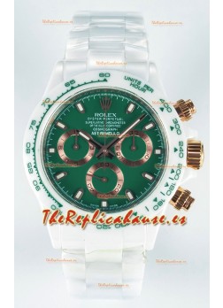 Rolex Daytona AET Remould Dial Verde Octuro Correa Entera en Cerámica en Movimiento Cal.4130