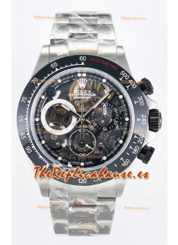 Rolex Daytona Super Clone Artisans De Geneve Acero Inoxidable Reloj Bisel Cerámica Negro