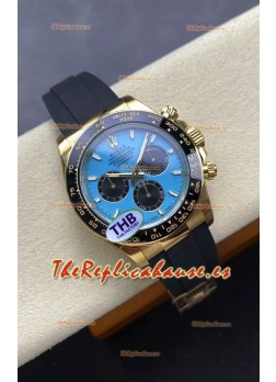 Rolex Daytona Super Clone 126518LN Oro Amarillo Dial Turquesa Movimiento Original Cal.4131