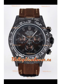 Rolex Daytona Super Clone DiW Edition Reloj Fibra Carbono en Dial Marrón - Movimiento Cal.4130
