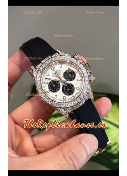 Rolex Daytona Super Clone Caja Oro Blanco Dial Meteorito Movimiento Cal.4131 Reloj con Bisel en Zafiro Personalizado