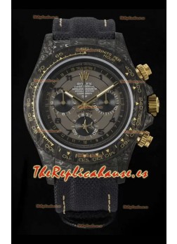 Rolex Daytona Super Clone Reloj en Dial Gris Caja Carbono Réplica Espejo 1:1