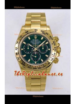 Rolex Daytona John Mayer Super Clone 116508 Dial Oro AmarilloVerde Movimiento Cal.4130 Réplica Suiza