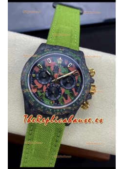 Rolex Daytona DiW Military Green Edition Watch - Caja Carbono Forjado Réplica Espejo 1:1