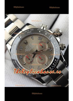 Rolex Daytona Movimiento Japonés Reloj Réplica en Dial Gris - Bisel de Cerámica 