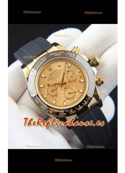 Rolex Daytona Movimiento Japonés Caja de Oro Reloj Réplica en Dial Dorado 