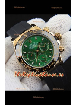 Rolex Daytona Movimiento Japonés Caja de Oro Reloj Réplica en Dial Verde 