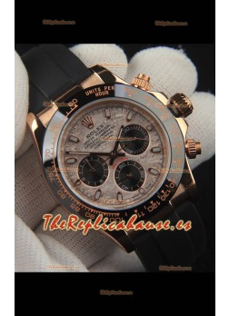 Rolex Daytona Movimiento Japonés Caja de Oro Reloj Réplica en Dial Patrón Meteorito 