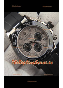 Rolex Daytona Movimiento Japonés Caja Acero Reloj Réplica en Dial Patrón Meteorito