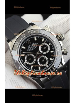 Rolex Daytona Movimiento Japonés Caja Acero Reloj Réplica en Dial Negro