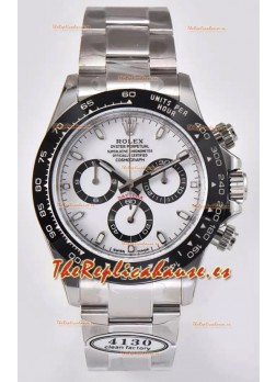 Rolex Cosmograph Daytona M116500LN Movimiento Original Cal.4130 - Reloj Acero 904L en Dial Blanco