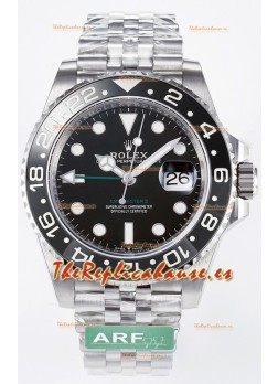 Rolex GMT Masters II Super Clone 126710GRNR "Bruce Wayne" Correa Jubilee Acero 904L Reloj Réplica Suizo