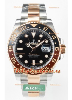 Rolex GMT Masters II Super Clone M126711CHNR-0002 Oro Everose Dos Tonos Reloj Réplica Suizo