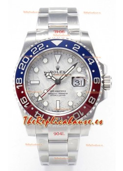 Rolex GMT Masters II Super Clone 126720 Cal.3285 Dial Blanco Meteorito Acero 904L en Correa Oyster Réplica Suiza