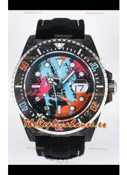 Rolex GMT Masters II Super Clone DiW Edition Réplica Suiza Ligera Reloj Caja Carbono