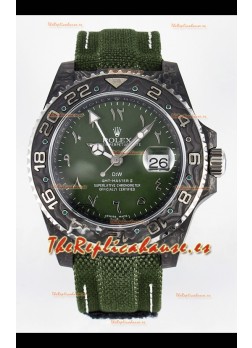 Rolex GMT Masters II Super Clone DiW Edition Réplica Suiza Ligera Reloj Caja Carbono
