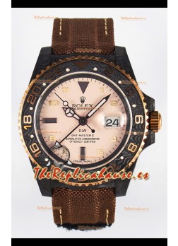 Rolex GMT Masters II Super Clone DiW Edition Réplica Suiza Ligera Reloj Caja Carbono