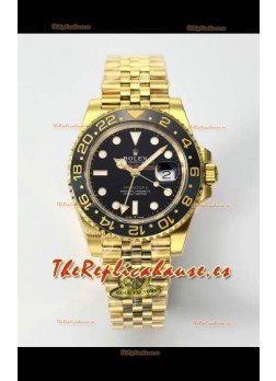 Rolex GMT Masters II Super Clone M12718 Amarillo Dial Negro Reloj Réplica Suizo 