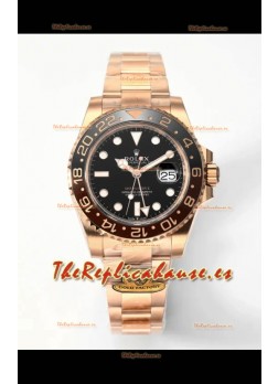 Rolex GMT Masters II Super Clone Root Beer 126711CHNR Dial Rosado Negro Reloj Réplica Suizo 