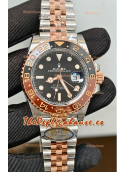 Rolex GMT Masters II Super Clone Root Beer 126711CHNR Dial Rosado Negro Reloj Réplica Suizo 