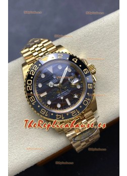 Rolex GMT Masters II Super Clone 126718GRNR Oro Amarillo Tiger Iron Dial Reloj Réplica Suizo
