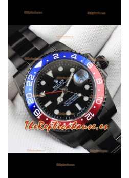 Rolex GMT Masters II Movimiento Japonés Reloj Réplica Caja en Revestimiento PVD 