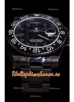 Rolex GMT Suizo "Titan Revenge" Todo Negro Reloj Réplica Suizo Movimiento ETA 3186 
