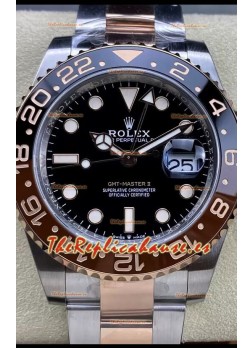 Rolex GMT Masters II M126711CHNR-0002 Réplica Suiza de Oro Everose de Dos Tonos Reloj a Espejo 1:1