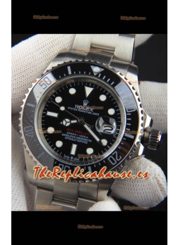 Rolex Sea Dweller Movimiento Japonés Reloj Réplica Dial Negro 43MM