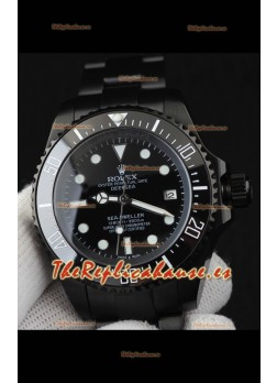 Rolex Sea Dweller Movimiento Japonés Reloj Réplica Dial Negro 44MM