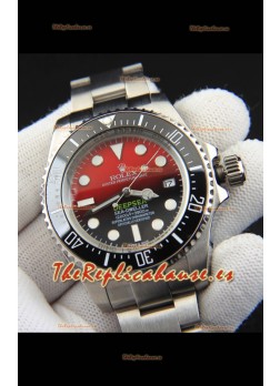 Rolex Sea Dweller Movimiento Japonés Reloj Réplica Dial Rojo 44MM