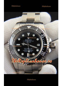 Rolex Sea Dweller Movimiento Japonés Reloj Réplica Dial Negro 44MM