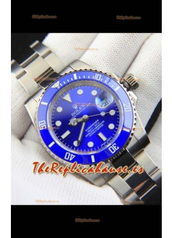 Rolex Submariner Japonés Reloj Réplica Acero 904L - Bisel de Cerámica en Azul