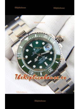 Rolex Submariner Reloj Japanese Reloj Réplica Dial Acero 904L Bisel de Cerámica en Verde