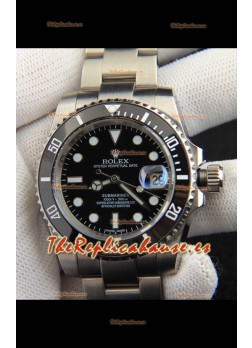 Rolex Submariner Reloj Japanese Reloj Réplica Dial Acero 904L Bisel de Cerámica en Negro