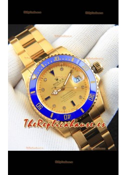 Rolex Submariner Reloj Réplica Japonés Caja en Oro Amarillo