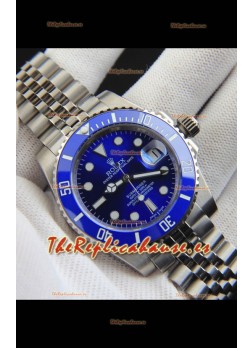 Rolex Submariner Japonés Reloj Réplica Acero 904L - Bisel de Cerámica en Azul