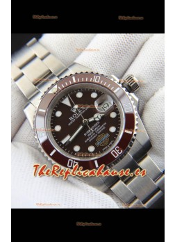 Rolex Submariner Harley-Davidson Reloj Réplica Japonés Dial Marrón Acero 904L