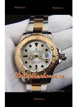 Rolex Yachtmaster Reloj Movimiento Japonés Caja Oro en Dos Tonos - Dial Acero 37MM