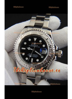 Rolex Yachtmaster Acero Inoxidable Japones Reloj Réplica- 40MM - Dial Negro 
