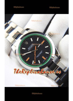 Rolex Milgauss Movimiento Japonés Reloj Réplica en Dial Negro 