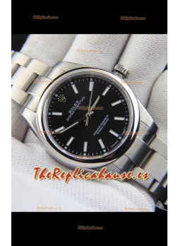 Rolex Oyster Perpetual Movimiento Japonés Reloj Réplica39MM - Dial Negro