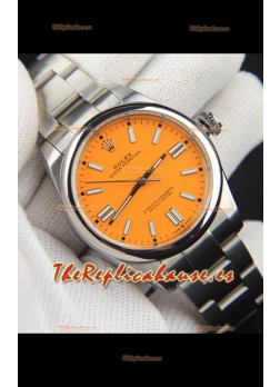 Rolex Oyster Perpetual Movimiento Japonés Reloj Réplica41MM - Dial Amarillo
